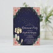 ハイヒール、紙吹雪ブルーフローラ除・売却パーティー 招待状 (スタンド正面)