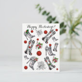 ハイヒールStilettoクリスマスシューズグリーティングカード 招待状 (スタンド正面)