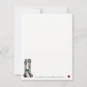 ハイヒールStilettoクリスマスシューズグリーティングカード 招待状 (裏面)