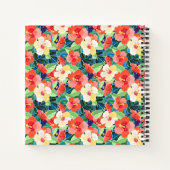 ハイビカラフルスカス模様 ノートブック (裏面)