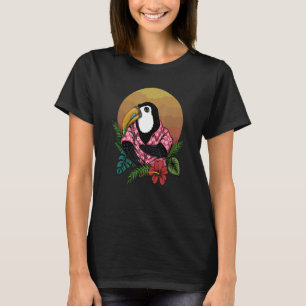 ハイビスカスおもしろいレトロ Tシャツ