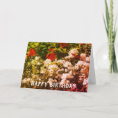 ハイビスカスおよびフロックスのカスタマイズ可能な誕生日カード カード (正面)