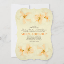 ハイビスカスが付いているビーチ結婚式の招待 招待状