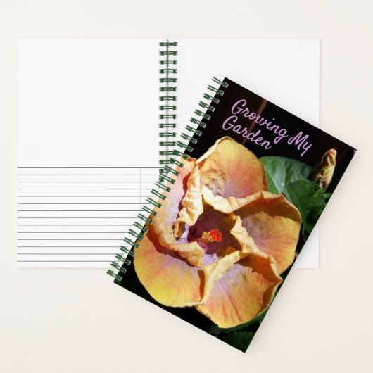 ハイビスカスが愛のガーデニングで私の庭を成長 ノートブック (内側)