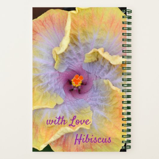 ハイビスカスが愛のガーデニングで私の庭を成長 ノートブック (裏面)