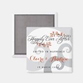 ハイビスカスが熱帯を旋回した後の幸せな結婚こと マグネット (正面/裏面)