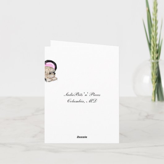 ハイビスカスこんにちは カード (裏面)