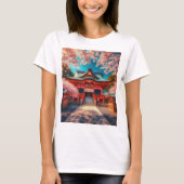 ハイビスカスという看板を持つ建物 Tシャツ (正面)