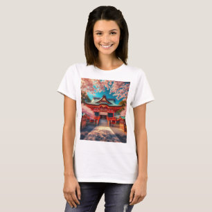 ハイビスカスという看板を持つ建物 Tシャツ
