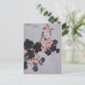 ハイビスカスとスパロウによる葛飾北斎 ポストカード (スタンド正面)