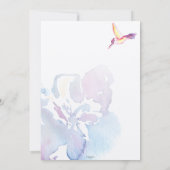 ハイビスカスとハチドリの水彩招待状 招待状 (裏面)