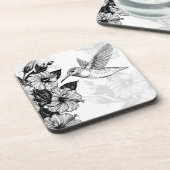 ハイビスカスとハミングバード コースター (左側)