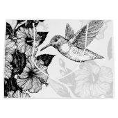 ハイビスカスとハミングバード ラージペーパーバッグ (正面)