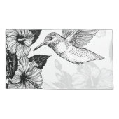 ハイビスカスとハミングバード 枕カバー (裏面-左)