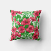 ハイビスカスとパーム葉の クッション (裏面)