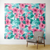 ハイビスカスとパーム葉の タペストリー (インサイチュ(横))