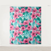 ハイビスカスとパーム葉の タペストリー (正面)