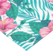 ハイビスカスとパーム葉の テーブルクロス (アングル)