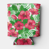 ハイビスカスとパーム葉の 缶クーラー (正面)