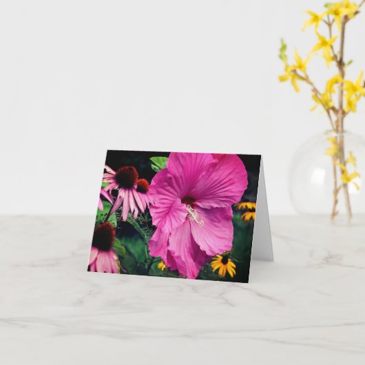 ハイビスカスとフレンズフラワーガーデン注 カード (黄色い花)