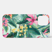 ハイビスカスとフローラの継ぎ目のない熱帯パターン Case-Mate iPhoneケース (裏面 (横))