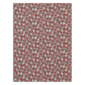 ハイビスカスとプルメリア – マルーン テーブルクロス (正面)