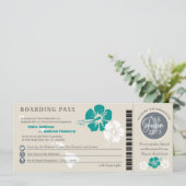 ハイビスカスによってはハワイの搭乗券が開花します 招待状 (スタンド正面)