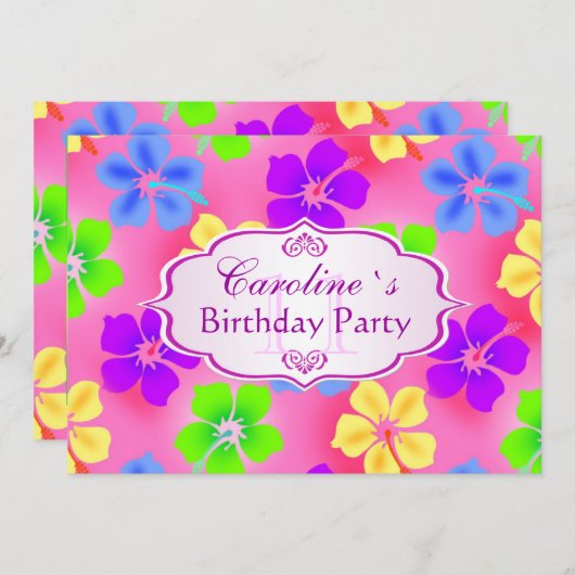 ハイビスカスによっては誕生会が開花します セーブザデート (正面/裏面)