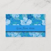 ハイビスカスによっては青いろうけつ染めが開花します 名刺 (正面)