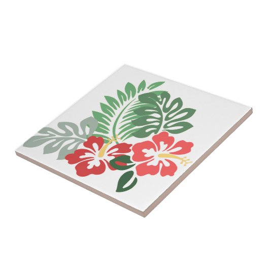 ハイビスカスによってはw/Greensが開花します; Style2: 右の表面仕上げ タイル (側面)