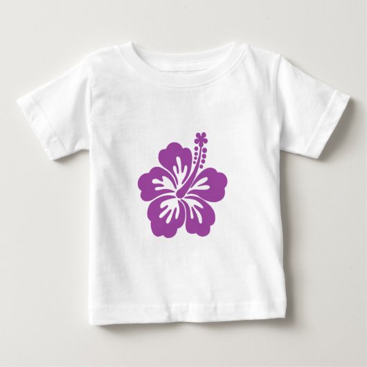 ハイビスカスのアロハ花 ベビーTシャツ (正面)