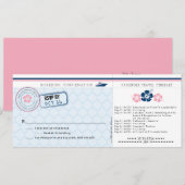 ハイビスカスのクルーズ出発確認カード 招待状 (正面/裏面)