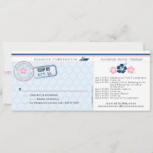 ハイビスカスのクルーズ搭乗券 RSVP カード (正面)