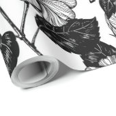 ハイビスカスのパターン ラッピングペーパー (ロールコーナー)