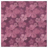 ハイビスカスのピンクの花のろうけつ染め ファブリック (見本)