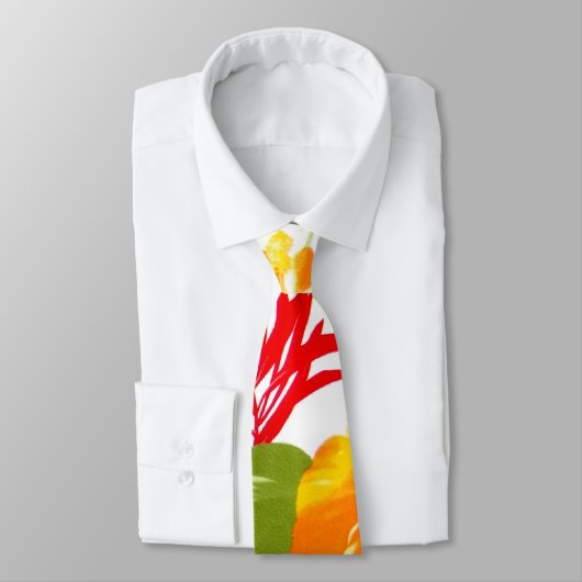 ハイビスカスのフェスタの花の熱帯タイ ネクタイ (タイ)