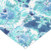 ハイビスカスの奨励金の青い熱帯ハワイの花柄 テーブルクロス (アングル)