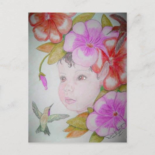 ハイビスカスの妖精(2) ポストカード (正面)