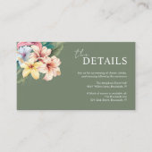 ハイビスカスの宛先ウェディングエンクロージャカード エンクロージャーカード (正面)