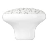 ハイビスカスの水彩植物の華やかなシームレスパターン セラミックノブ (側面)