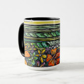 ハイビスカスの波のマグ マグカップ (正面左)