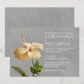 ハイビスカスの結婚式招待状 招待状 (正面/裏面)