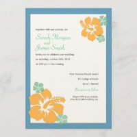 ハイビスカスの結婚式、ハワイの花、青いオレンジ