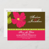 ハイビスカスの花が日付を保存 案内ポストカード (正面/裏面)