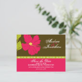 ハイビスカスの花が日付を保存 案内ポストカード (スタンド正面)