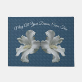 ハイビスカスの花が真来の夢を見る感動的 ドアマット (正面)