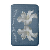 ハイビスカスの花が真来の夢を見る感動的 バスマット (正面縦)