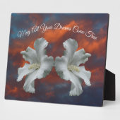 ハイビスカスの花が真来の夢を見る感動的 フォトプラーク (側面)