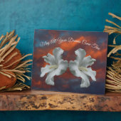 ハイビスカスの花が真来の夢を見る感動的 フォトプラーク (側面)