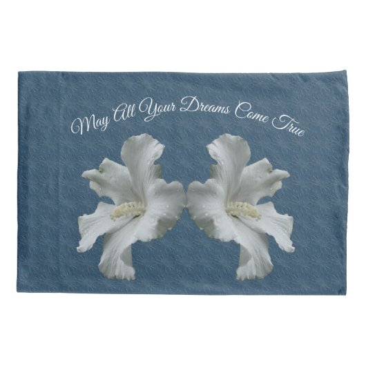 ハイビスカスの花が真来の夢を見る感動的 枕カバー (裏面)